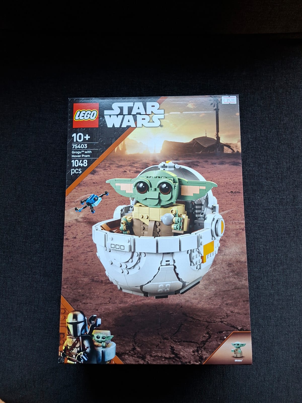 Lego Star Wars Grogu met zweefkinderwagen