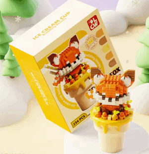 Ice Cream Cup Orange Fox