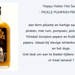 Happy Hatter Hot Sauce Pickle Pumpkin Pirate