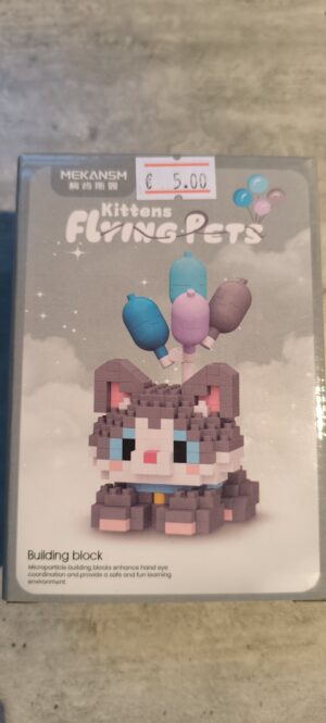 Mekansm Flying Pets kitten grijs/wit