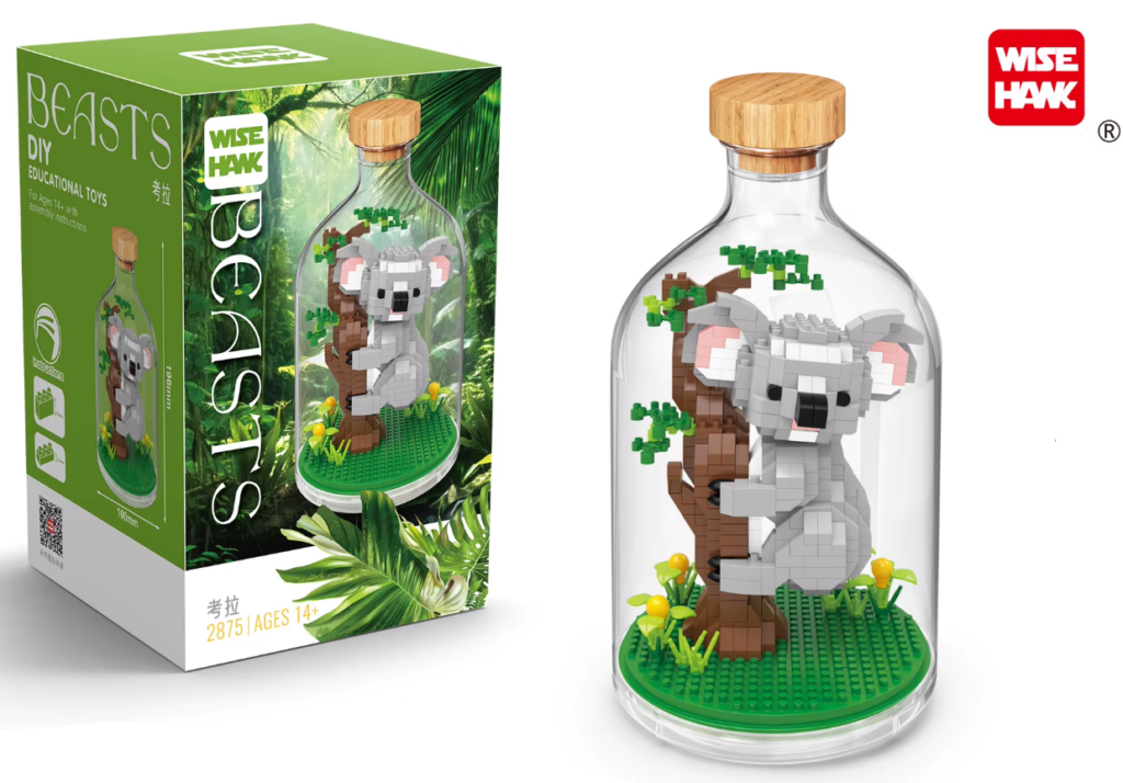Wise Hawk Beasts Koala met stolp in flesvorm